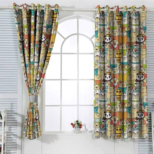 Amazon Com Cecilia Belle Kids Grommet Curtains 96 Inches Long