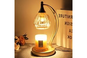 GOODBUY Candle Warmer Lamp, Electric Candle Warmer with Timer Dimmer - Candle Lamp Warmer for Scented Jar Candles - Candle Melter Lamp for Housewarming Gifts New Home Decor (Amber Color)