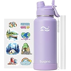 Swigina [2-IN-1 LID] Insulated Water Bottle with