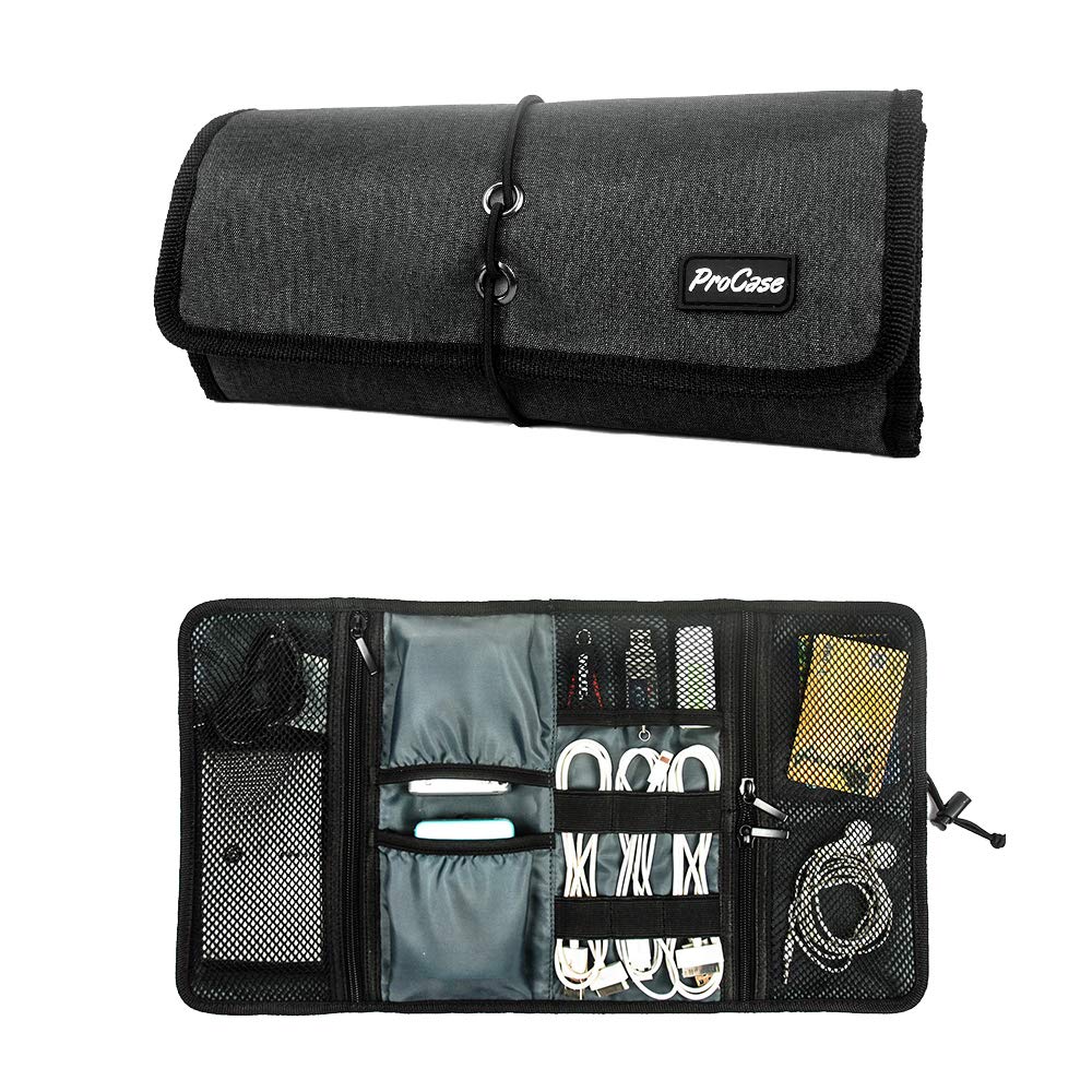 ProCase Travel Gear Organizer Electronics Accessories Bag, Small Gadget Carry Case Storage Bag