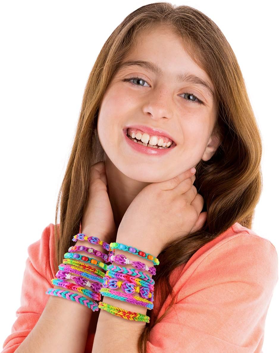 Mocoosy Loom Rubber Bands for Kids Bracelet Making Kit, Over 2200 Colored Loom Bands Refill Set, DIY Rainbow Rubber Bands Crafts for Girls Boys Great Gifts…: Furniture & Decor