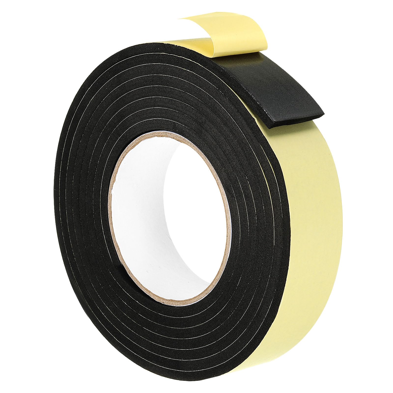 PATIKIL 3m/10ft Sealing Foam Tape, Single Sided Weather Stripping Door Seal Strip for Window Door Insulation, Black (1-3/8In x 1/4In x 10Ft)