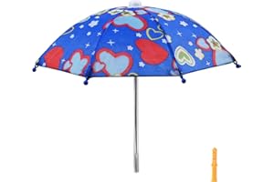 ALIYOHAM Squirrel Feeder Umbrella, Squirrel Picnic Table Umbrella for Outside, Replacement Mini Umbrella for Squirrel (Blue Floral)