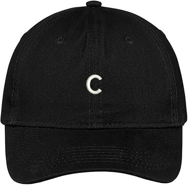 baseball cap with letter c