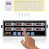 BEAMNOVA 8-Channel Digital Kitchen Timer, Commercial Timer for Restaurant | Countdown Food Timer for Cooking, Fryer Timing Reminder, Adjustable Loud Alarm, Stainless Steel Waterproof Button Control