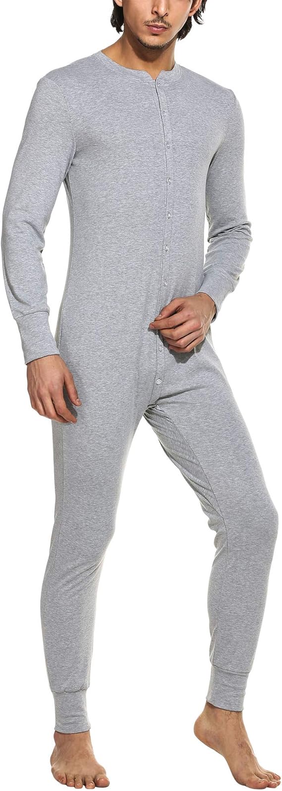 Hotouch Men's Long Thermal Union Suit Button Down Pajamas SXXL Buy