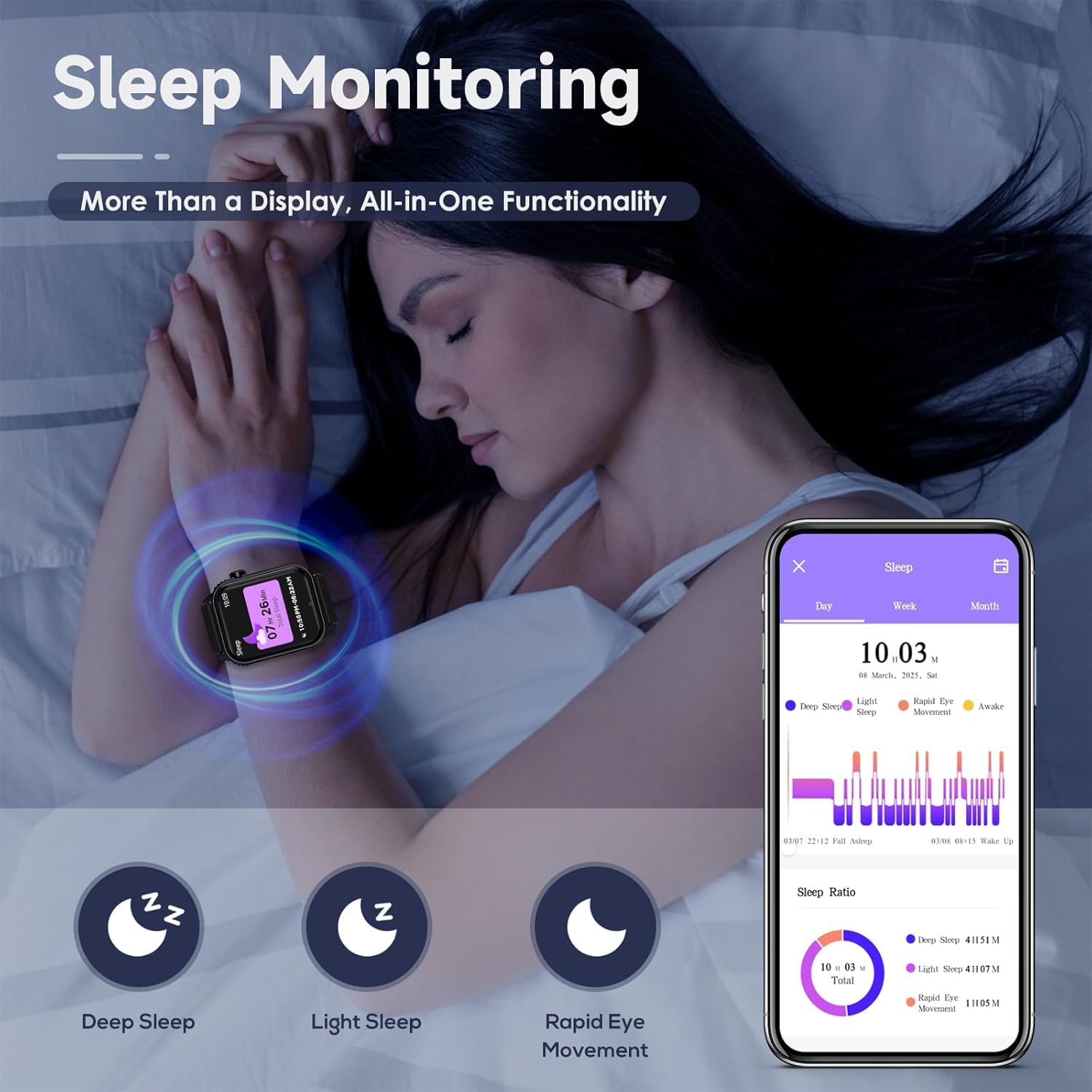 Smart Watch, 2025 High-End Design, Smart Watch, iPhone Compatible, Android Compatible, Bluetooth 5.4, Call Function, 1.83-Inch HD Large Screen, Wristwatch, 120 Exercise Modes, Incoming Calls/Message