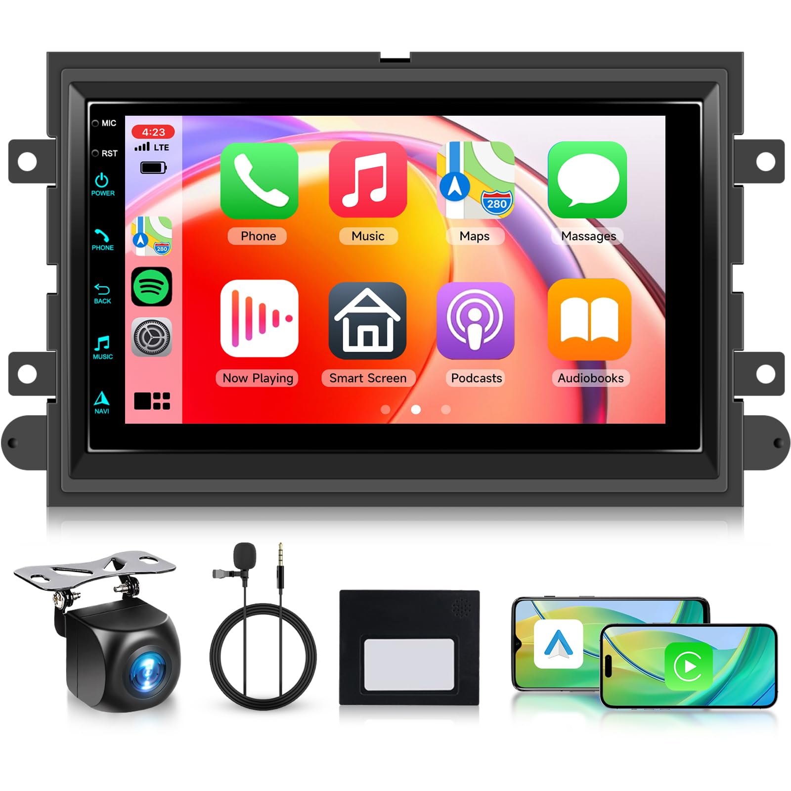 Photo 1 of 4 Core+64G Android 13 Car Radio Stereo for Ford F150 F250 F350 2004-2014, 7 inch Touch Screen Car Stereo Wireless CarPlay Andriod Auto, Bluetooth, GPS, SWC, WiFi, FM, HD Backup Camera