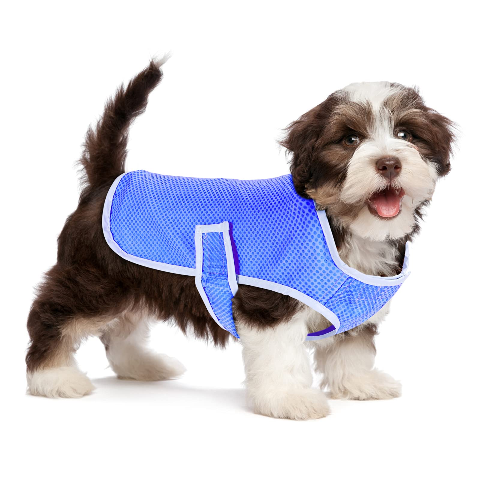 POPETPOP Dog Cooling Vest, Lightweight Cooler Jacket, Pet Vest Harness for for Small Medium Dogs(Size S)