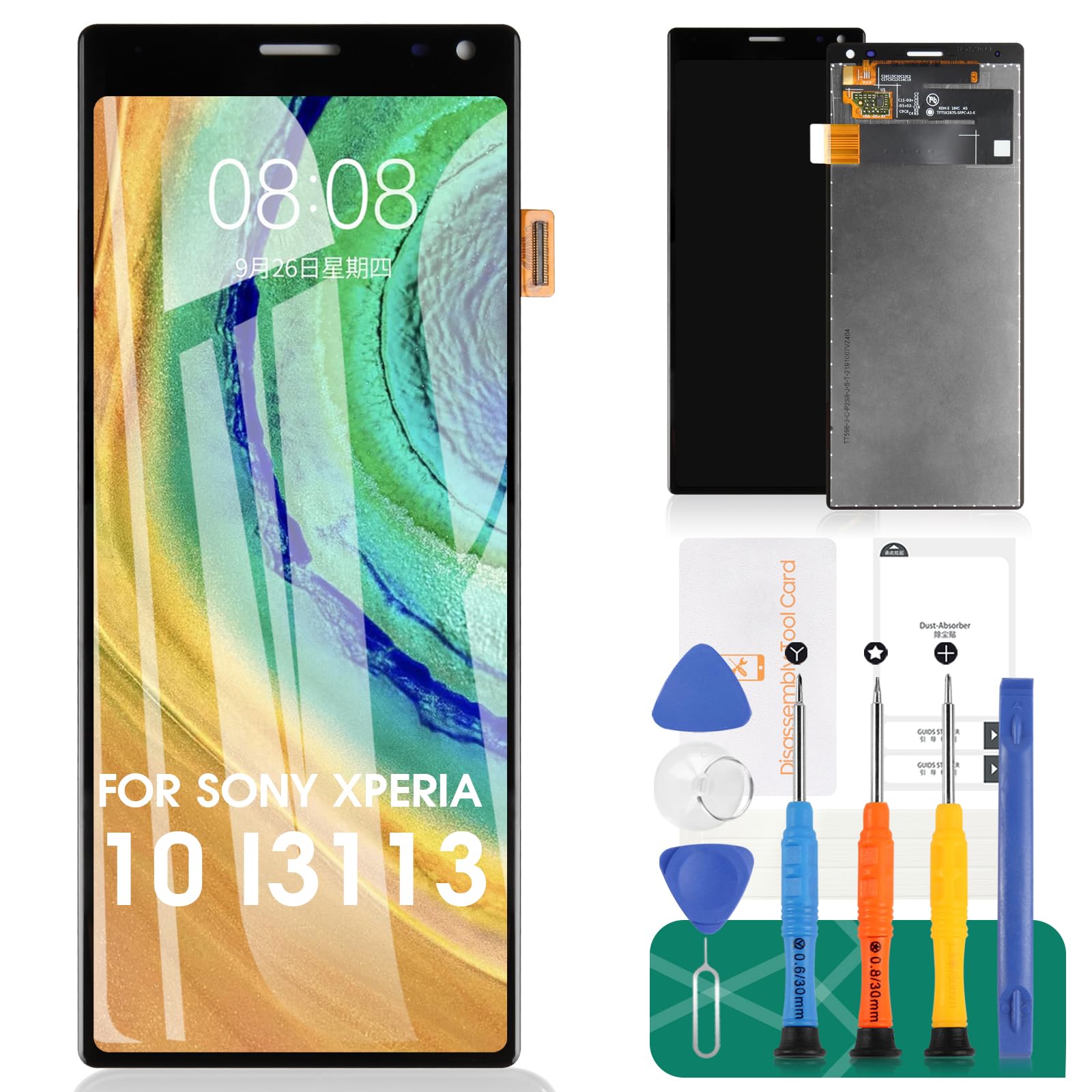 SRJTEK Compatible for Sony Xperia 10 LCD Display Xperia X10 Replacement Parts for I3113 I4113 I4193 I3123 Touch Screen Sensor Digitizer with Kits