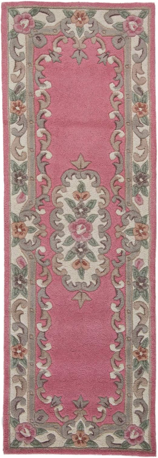 eRugs Traditional Classic Aubusson Floral 100 Wool Hand Tufted Chinese