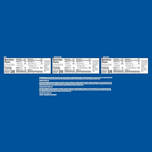 NABISCO COOKIE VARIETY PACK, OREO, NUTTER BUTTER, CHIPS AHOY!, 12 SNACK PACKS (4 COOKIES PER PACK)