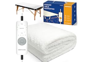 PARMOOM Massage Table Warmer Heating Pad Professional Massage Bed Warmer with 4 Timer, 8 Heat Settings, Overheat Protection for Massage Bed & Spa, Thickened & Soft Fleece, 30″ x 71″