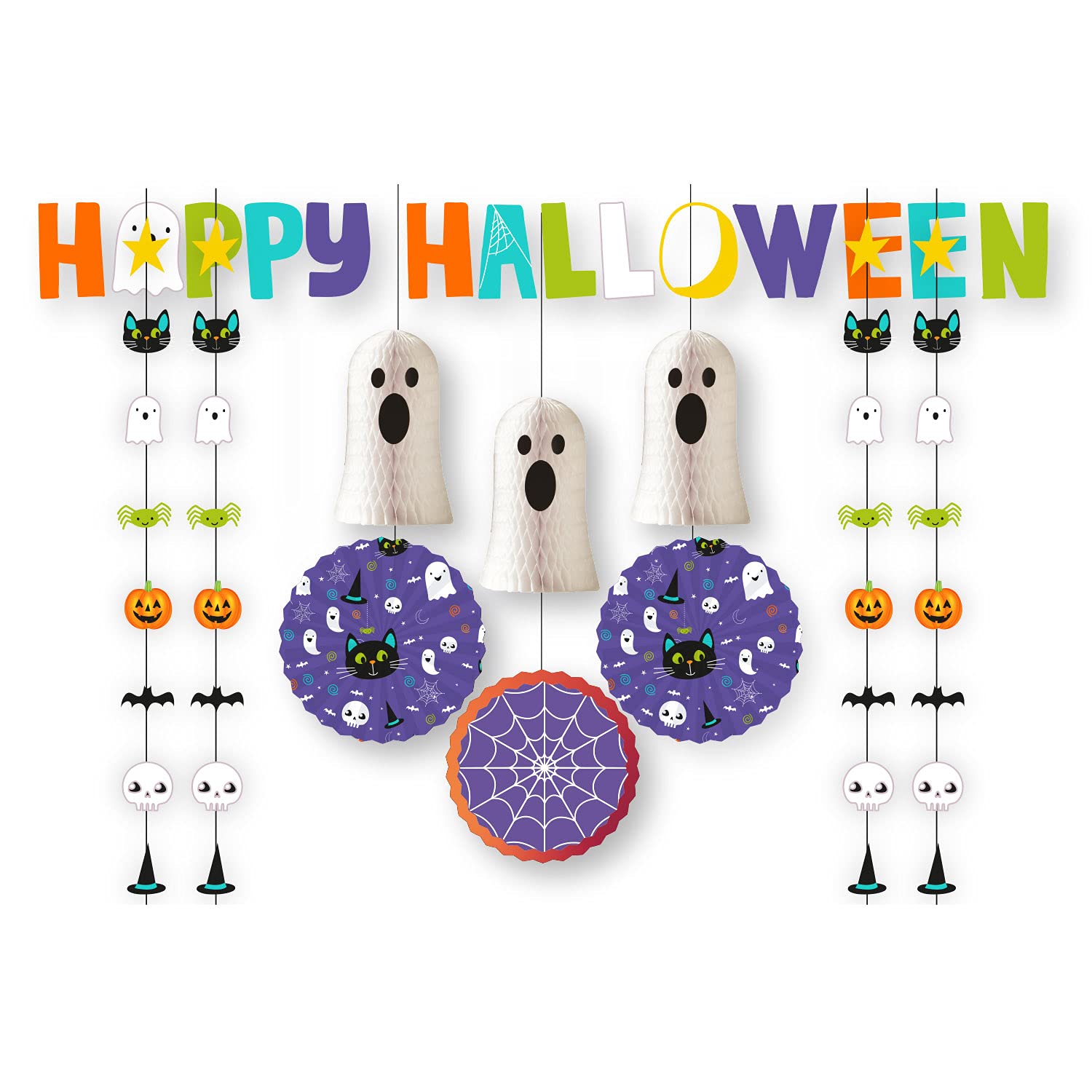 Amscan 9912213 - Halloween Kids Party Room Decorations Kit - 11 Pieces