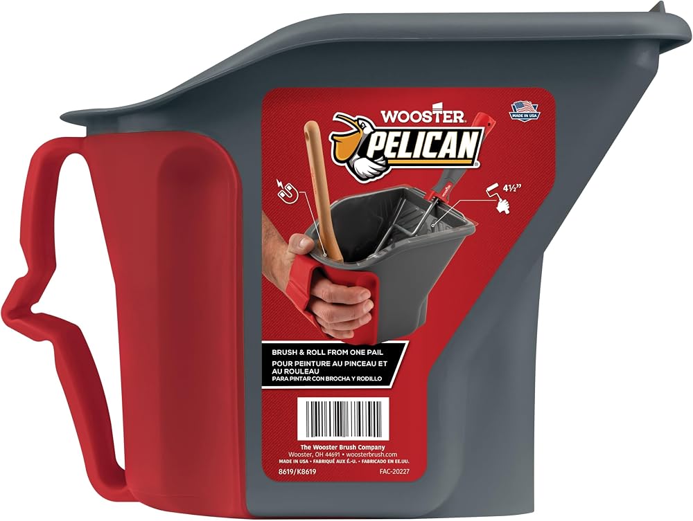 Wooster Brush Pelican 8619 1 Quart Hand Held Paint Pail Brush Magnet Holder