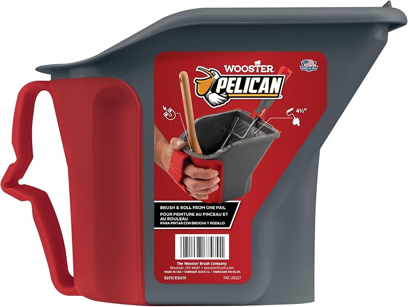 Wooster Brush Pelican 8619 1 Quart Hand Held Paint Pail Brush Magnet Holder