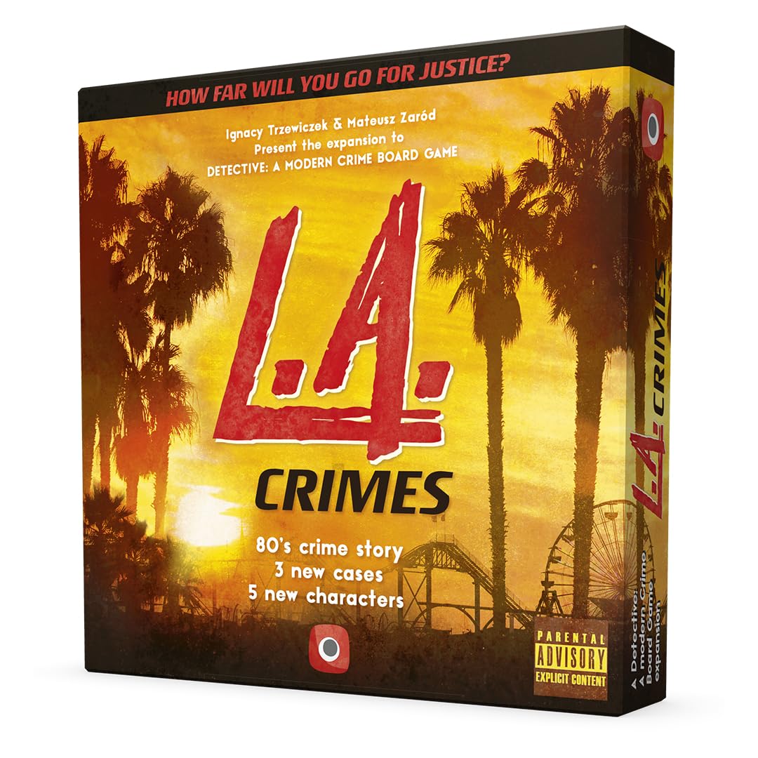 Portal Games | Detective: A Modern Crime Board Game – L.A. Crimes | Narrative Crime Board Game Expansion, Campaign Scenarios, Cooperative Investigation | 1–5 Players | 120–180 Minutes