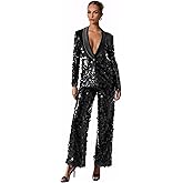 Sequin Suits for Women 2 Piece Sparkly Women Pant Suit Sexy Night Shiny Womens Suit Glitter Womens Suits for Party Wedding