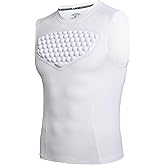 COOLOMG Youth Baseball Chest Protector Softball Padded Shirt Heart Guard Sternum Protection for Football Lacrosse