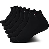 Tommy Hilfiger Womens Quarter Socks - 6 Pack Soft Cushioned Athletic Performance Ankle Socks for Women for Sports and Running