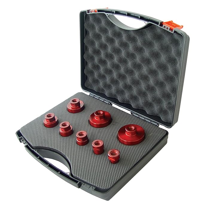 DIEWE Diamant Bohrkronen Set 8-teilig M14 (für Winkelschleifer - Granit, Steinplatten, Feinsteinzeug, Fliesen und Keramik) Ø 