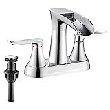 Yundoom Waterfall 4 Inch Centerset Chrome Bathroom