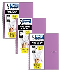 Five Star Spiral Notebook + Study App, 5
