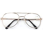 V.W.E. Classic Metal Reading Glasses - Spring Hinge Tear Drop Reader