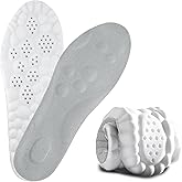 4D Cloud Soles for Men Women, Memory Foam Trim-to-Fit Arch Support Insoles for Anti Fatigue, Shock Absorption, Foot Pain Relief(Gray, Men 4.5-5.5/Women 6.5-7.5)