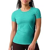 Zengjo Womens Athletic Tops Short Sleeve Slim Fitted Quick Dry Moisture Wicking Workout T-Shirt for Gym Running Yoga
