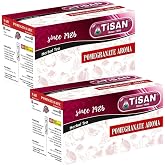 Tisan Pomegranate Flavored Herbal Tea &ndash; 40 Individually Wrapped Tea Bags | Naturally Caffeine Free Hibiscus Infusion | Bold Tart and Sweet Gourmet Flavor | Refreshing Hot or Iced Vitality Brew | Vibrant Hibiscus &amp; Pomegranate Notes