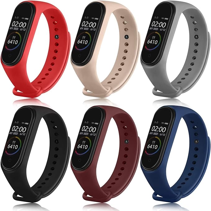 Wanme 6 Piezas Correa Compatible con Xiaomi Mi Band 4