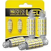 AUXITO 578 LED Bulbs 211-2 212-2 Festoon Bulb 39mm 41mm 42mm LED Lights Bulb 6500K White Extremely Bright 4014 SMD for Car Truck LED Interior Dome Map Door Courtesy Lights License Plate Bulbs, 4 Pack