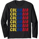 24/25 Colombian Flag Soccer Jersey Kit Sport Uniforms Outfit Long Sleeve T-Shirt