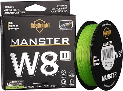 SeaKnight W8 II S9 Braided Line 8 Strands 164/328/547Yd Hi-Vis Green