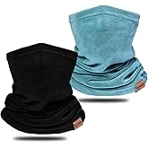 Neck Warmer Winter Neck Gaiter Face Mask Balaclavas for Women Men, Soft Fleece Face Cover Mask for Skiing Motorcycle-2 Pack