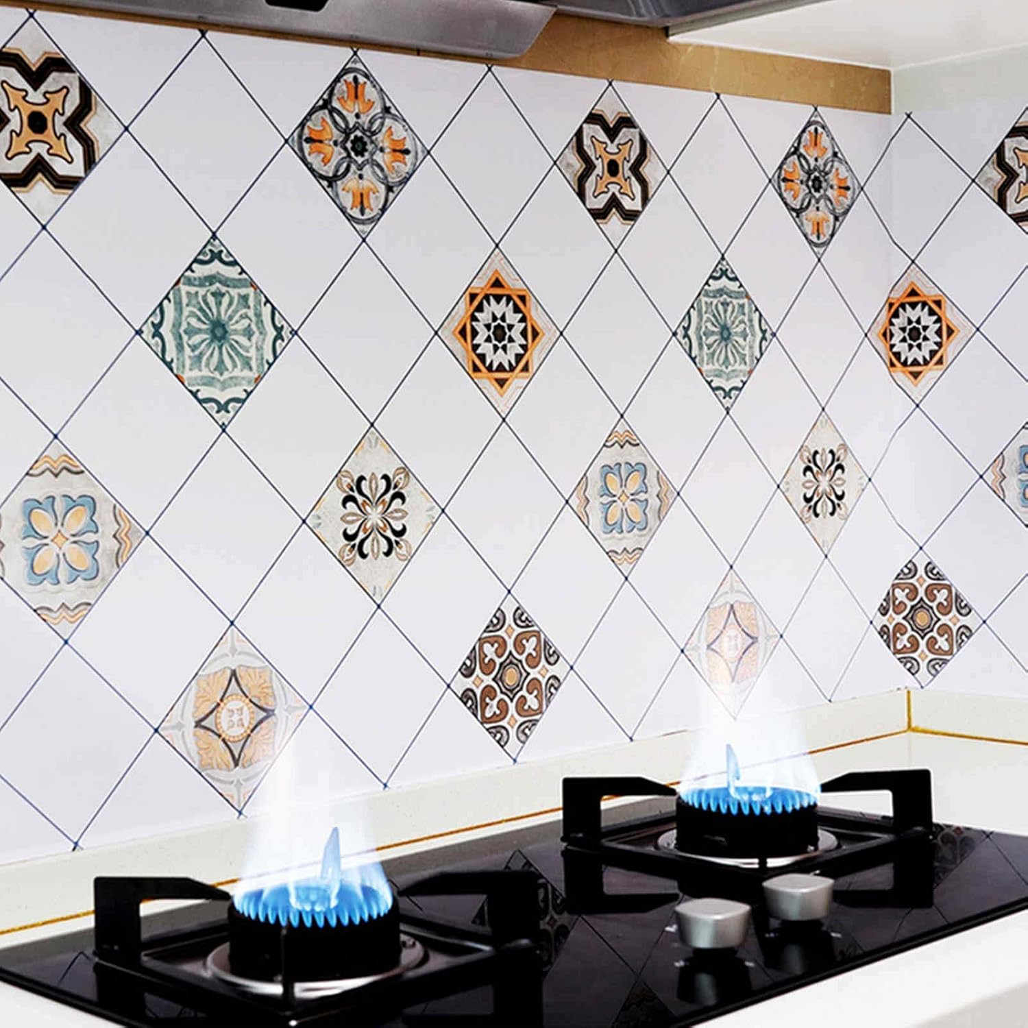 23.6 in X 118 in Peel and Stick Wallpaper Kitchen Backsplash Self