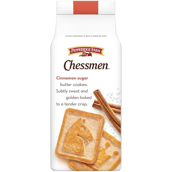 PEPPERIDGE FARM CHESSMEN CINNAMON SUGAR COOKIES, 7.25 OZ BAG