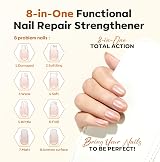 Modelones 8 in 1 Ridge Filling Nail Strengthener 15ml Nude Glitter view 2