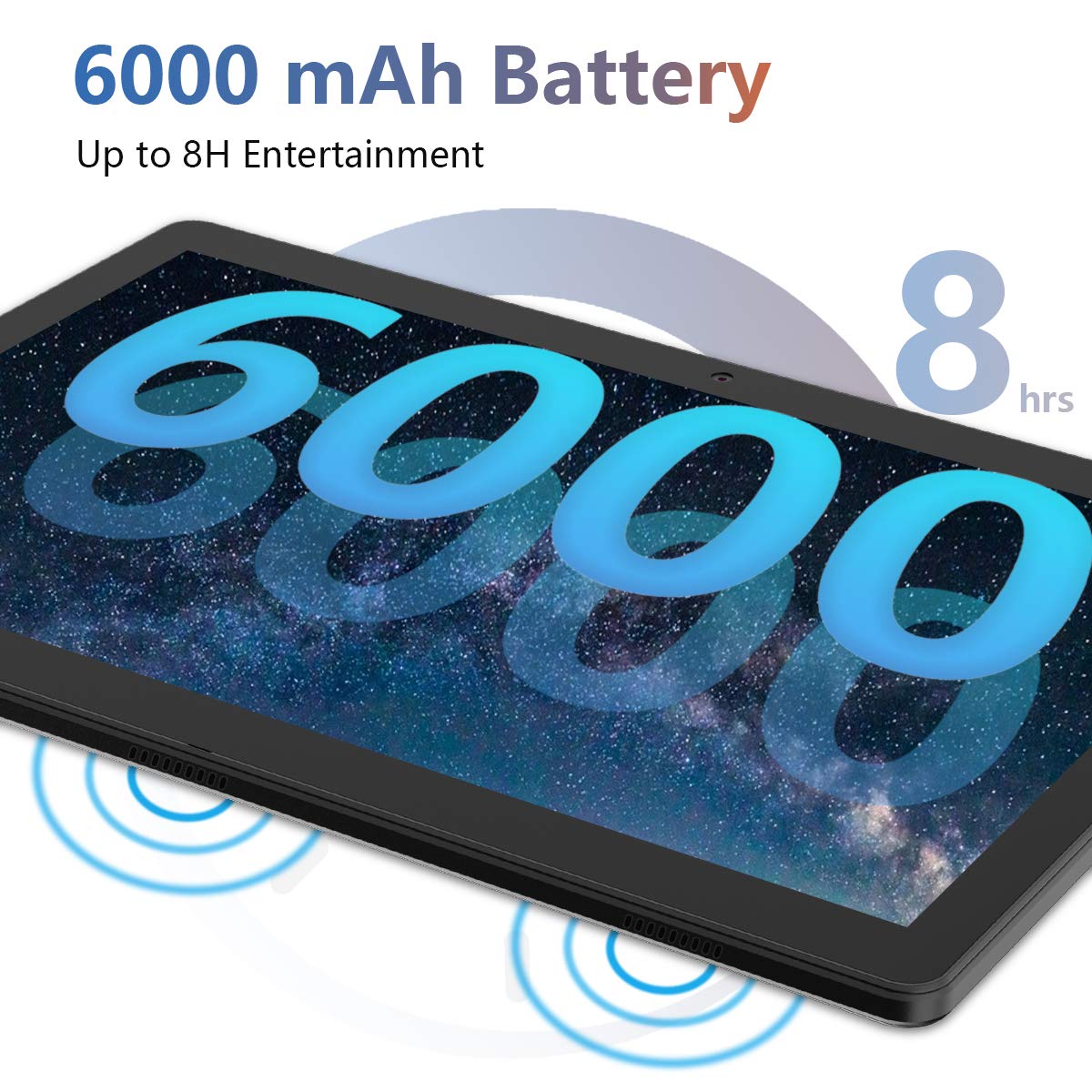 Tablet 10.1 inch Android Tablet 2025 Latest Update Octa-Core Processor with 64GB Storage, Dual 13MP+5MP Camera, WiFi, Bluetooth, GPS, 512GB Expand Support, IPS Full HD Display (Black)