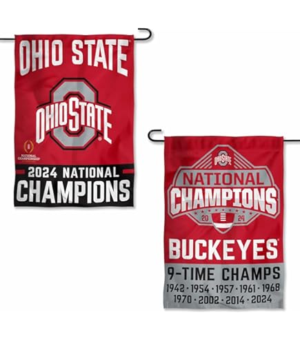 BANDIERA GIARDINO OHIO STATE University BUCKEYES 12,5x18, Rosso - Foto 5