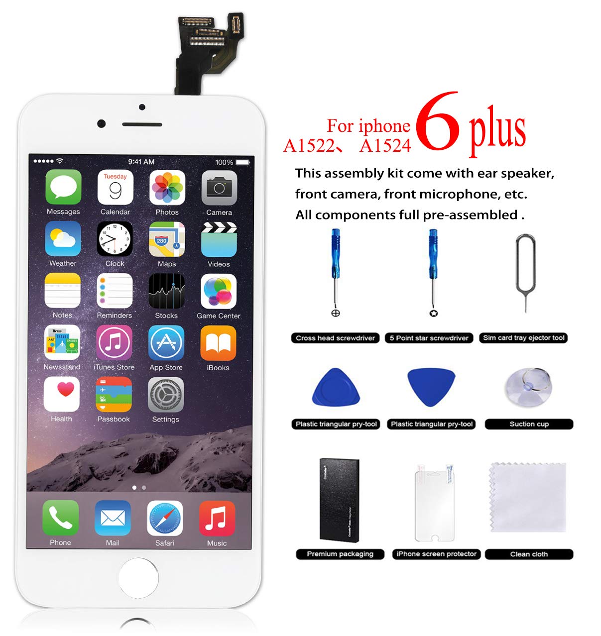 Best Iphone 6S Plus Full Screen Replacement With Home Button And Camera