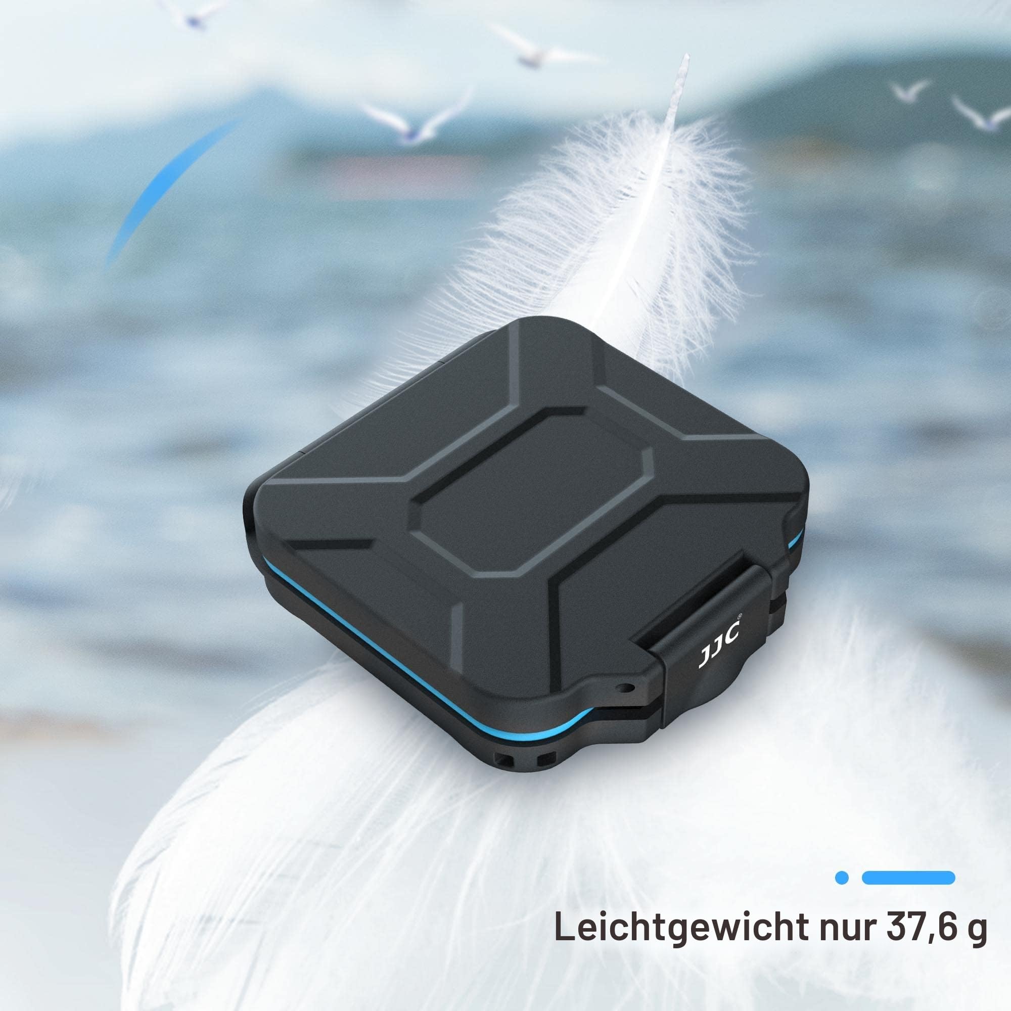 JJC Speicherkarten Hülle Schlanker Halter für 4 SD SDXC SDHC und 8 Micro SD Micro SDXC Micro SDHC TF Karten, Wasserbeständiger Stoßfest Tragbare SD Card Aufbewahrungsbox Organizer 8