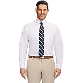 Izod Mens Dress Shirt Classic Fit Pinpoint Oxford Long Sleeve All Over Stretch Button Down Collar