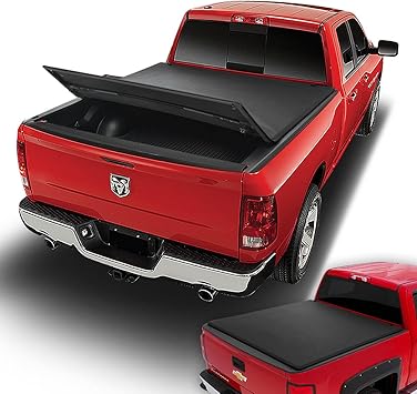 For Dodge Ram 1500 6 5 Short Bed Snap On Soft Vinyl Trunk Tri Fold Tonneau Cover Tonneau Covers Amazon Canada