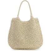 Freie Liebe Summer Straw Beach Bags for Women Large Woven Shoulder Handbags Boho Tote Bag for Vacation, Travel