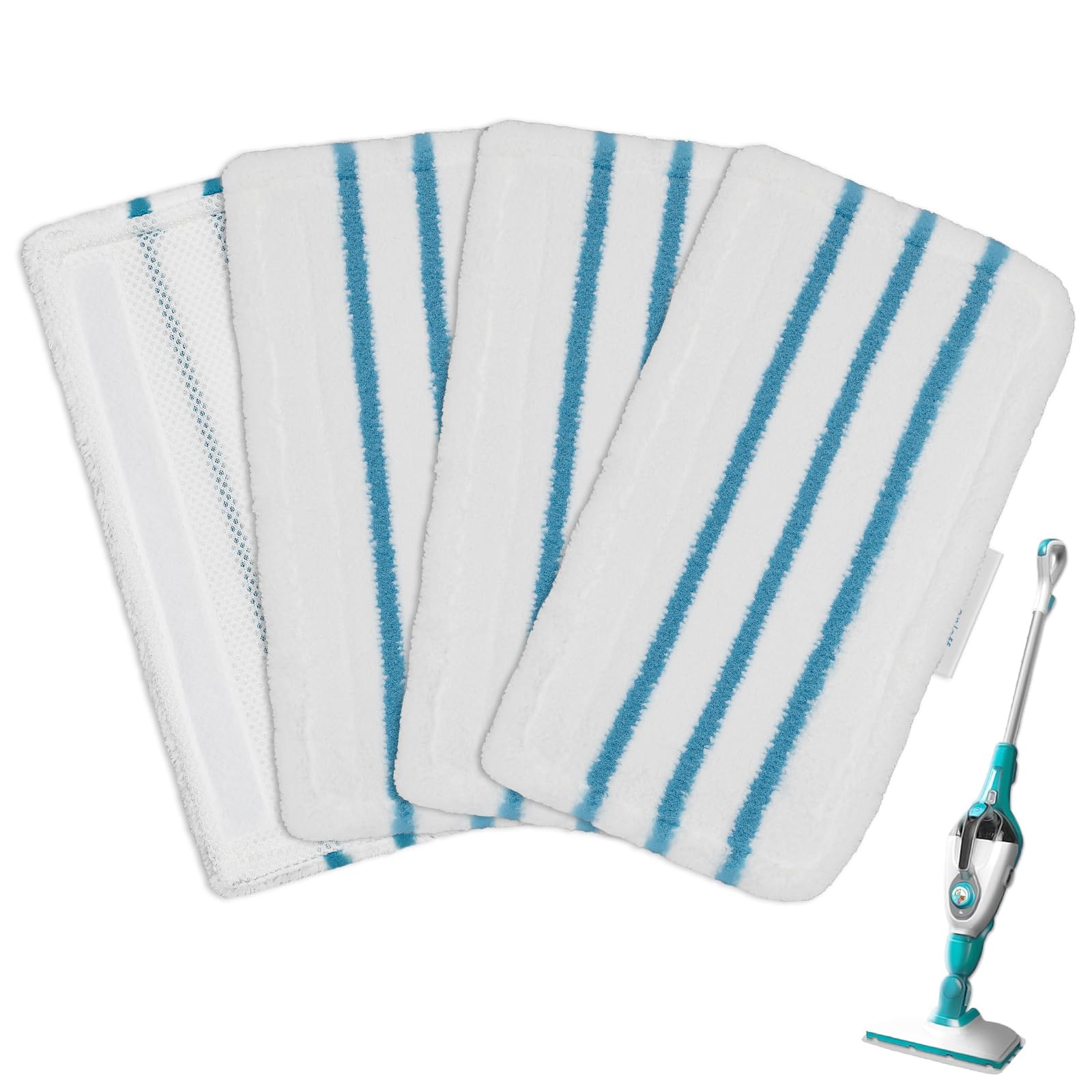 Photo 1 of 4Pack Steam Mop Pads Replacement for Black+Decker Steam Mop SM1600, SM1610, SM1620, HSM13E1, HSMC1300FX, HSMC1321, HSMC1361SG Cleaner Black and Decker Steam Mop Replacement Pads