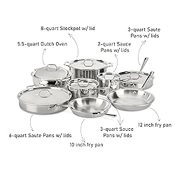 All-Clad D3 3-Ply Stainless Steel Cookware Set 14