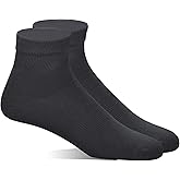Yomandamor Men's Breathable Ankle Diabetic Socks with Arch Support,6 Pairs