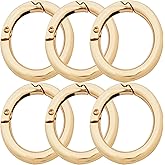 Bytiyar 3/2.5/2/1.5 inch Big Round Carabiners Clips Metal Trigger Spring O Rings Snap Hooks DIY Charms Accessory for Keychains Bags Purses Crafts Making